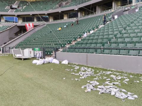 Stadyumda çalışmalar başladı